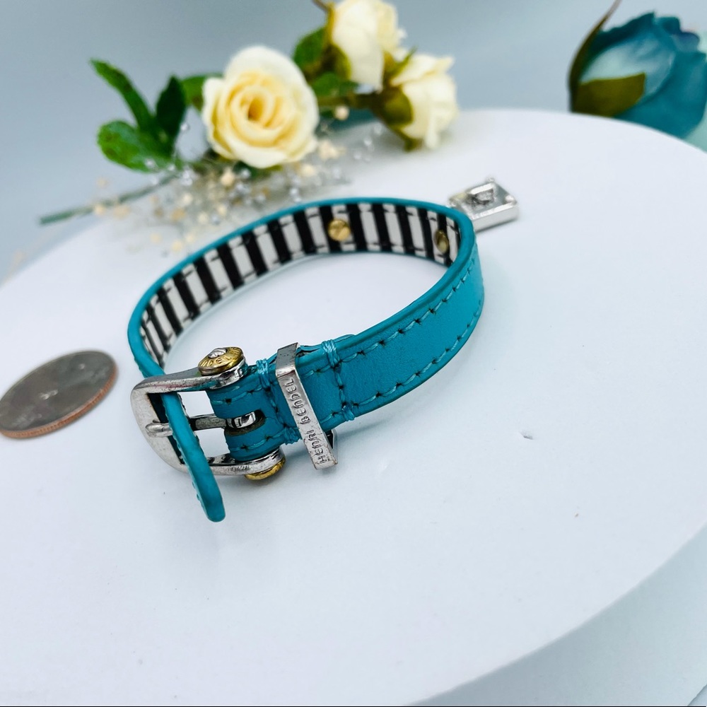 Henri bendel leather lock logo bracelet